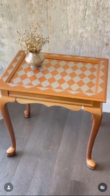 Give a Small Furniture Piece a Controlled Metallic Finish