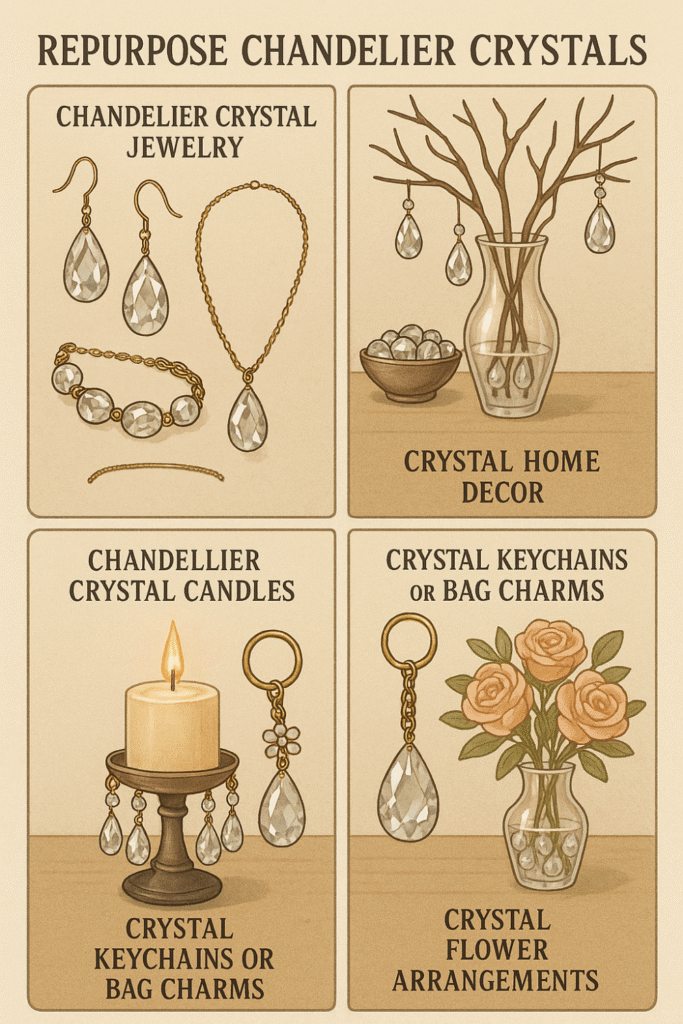 How to Repurpose Chandelier Crystals