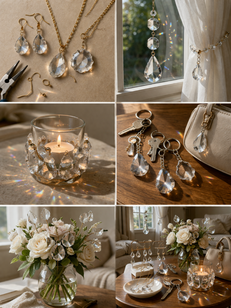 How to Repurpose Chandelier Crystals