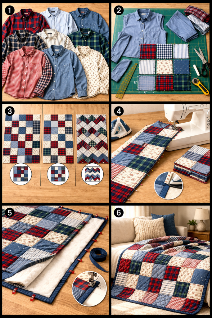 How to Upcycle Long Sleeve Shirt into Decorative Pillows