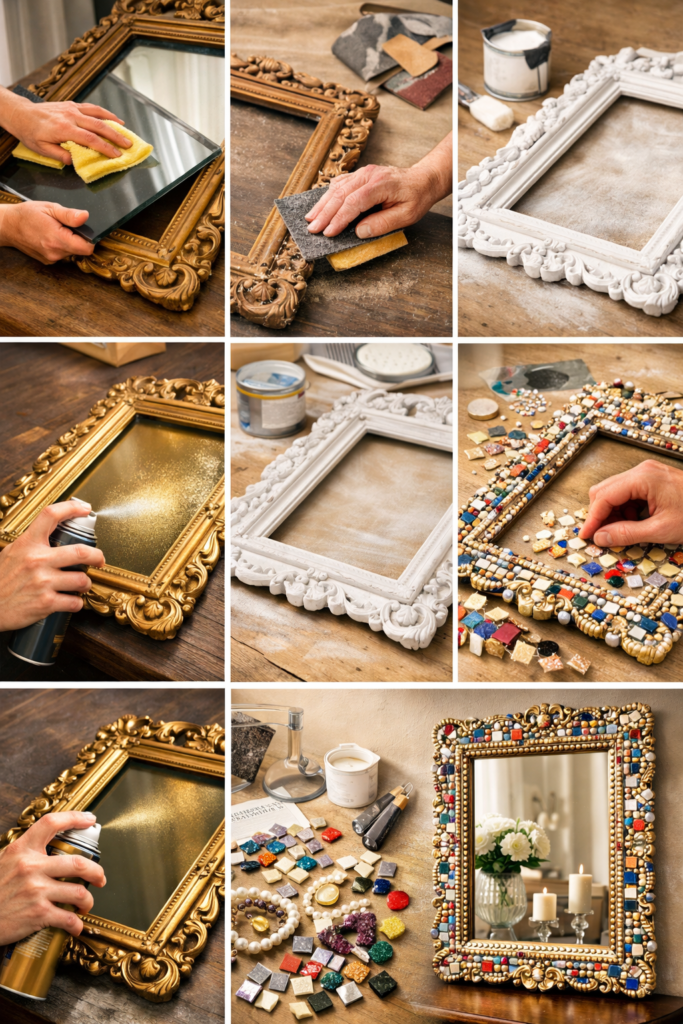 How to Upcycle Mirror Frame