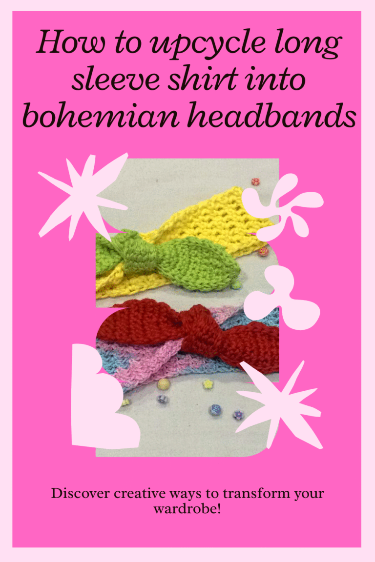 How To Upcycle Long Sleeve Shirt into Bohemian Headbands
