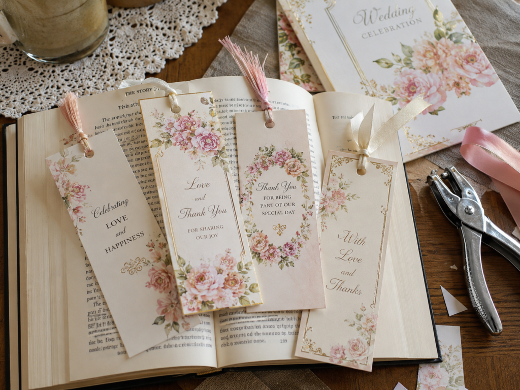 Make Bookmarks from Long Wedding Card Panels Make Bookmarks from Long Wedding Card Panels