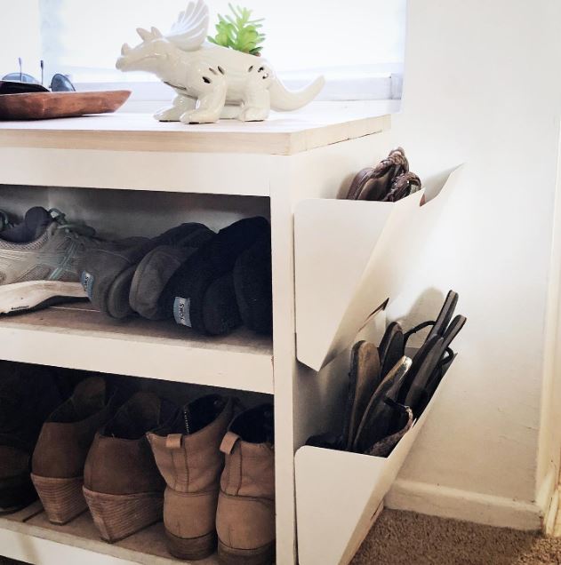 Mount a Magazine Holder Beside a Shoe Bench