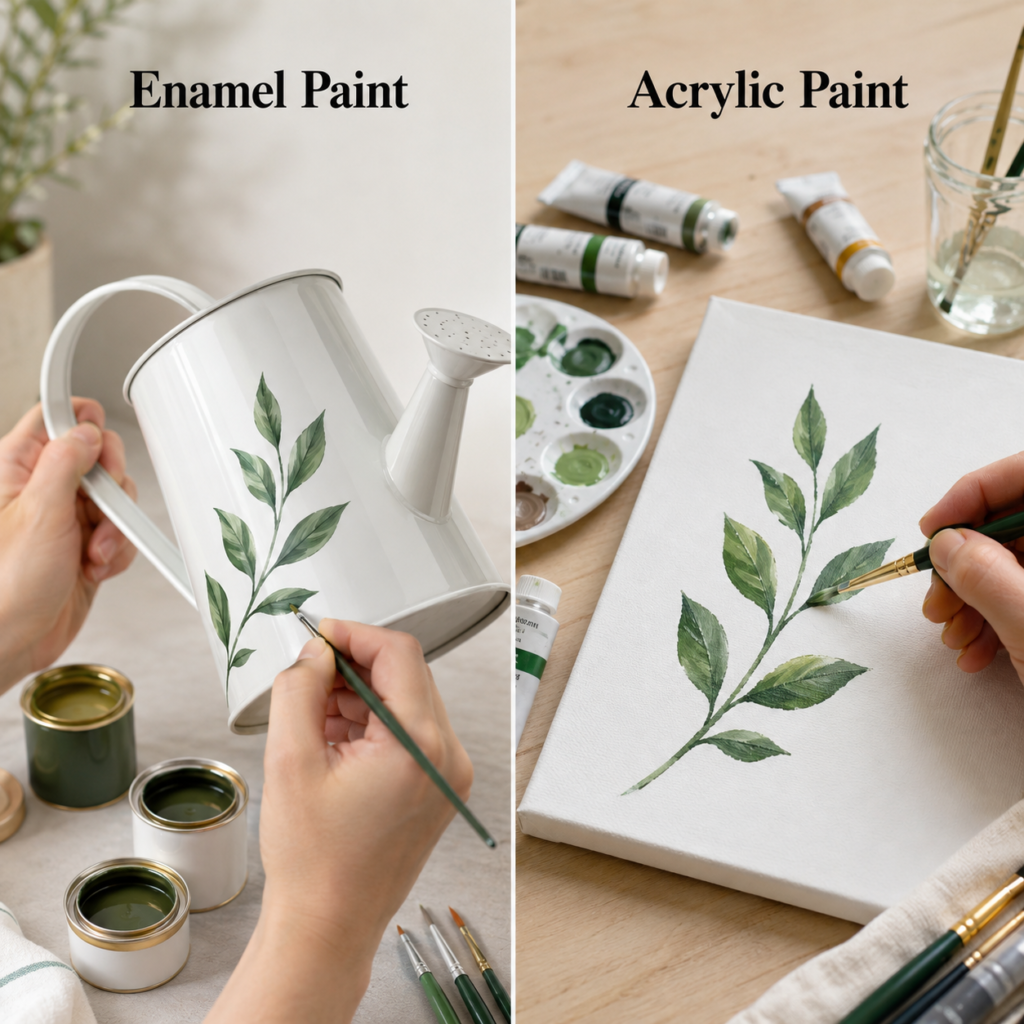 Paint Leaves on a Watering Can or on Canvas Paint Leaves on a Watering Can or on Canvas