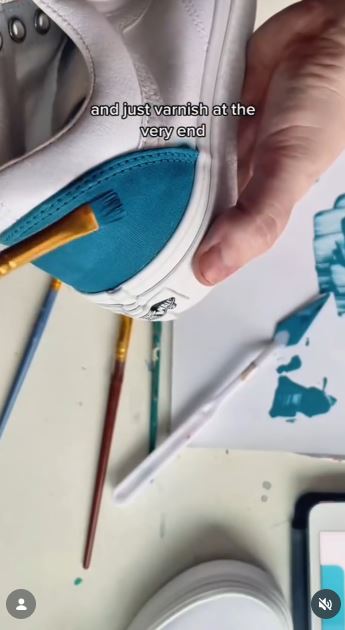 Paint a Clean Design on Canvas Shoes