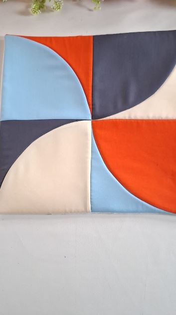 Sew a Geometric Cushion Cover from Flat Sheet Scraps