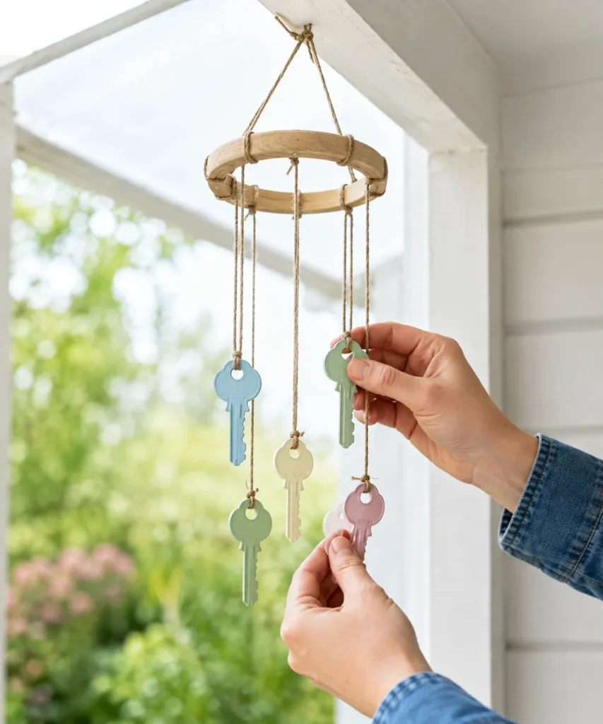 Turn Old Keys Into a Simple Painted Wind Chime Turn Old Keys Into a Simple Painted Wind Chime