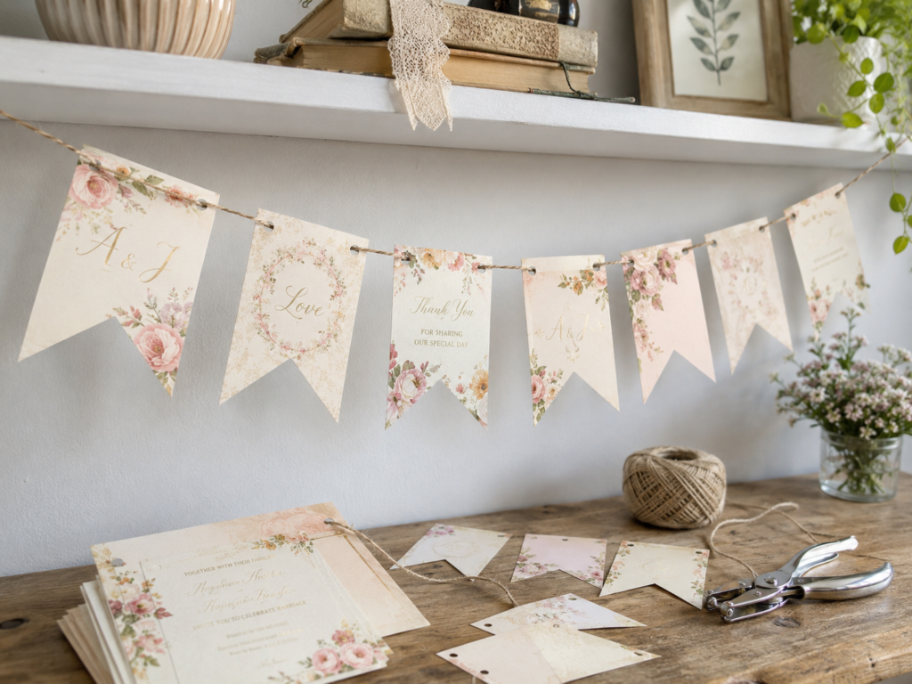 Turn Wedding Cards into a Paper Garland Turn Wedding Cards into a Paper Garland