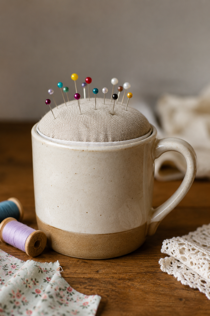 Turn a Coffee Mug into a Pincushion Holder Turn a Coffee Mug into a Pincushion Holder