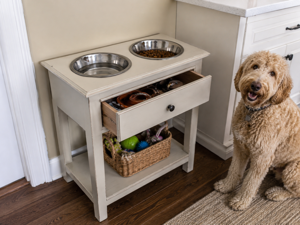 Turn a Nightstand Into a Pet Feeding Station