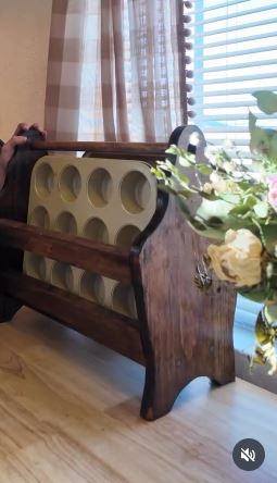 Turn a Wooden Magazine Rack Into Baking-Tray Storage