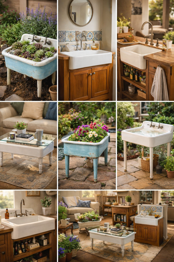 4 Creative Ways to Repurpose Vintage Sinks