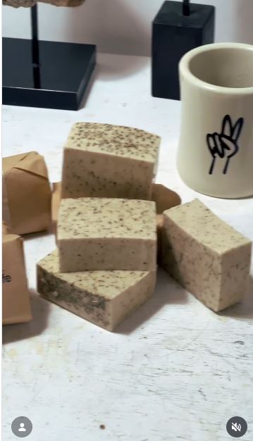 Add Dried Coffee Grounds to a Handmade Soap Bar Add Dried Coffee Grounds to a Handmade Soap Bar