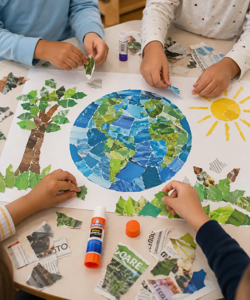 Build a Collaborative Earth Collage From Recycled Paper