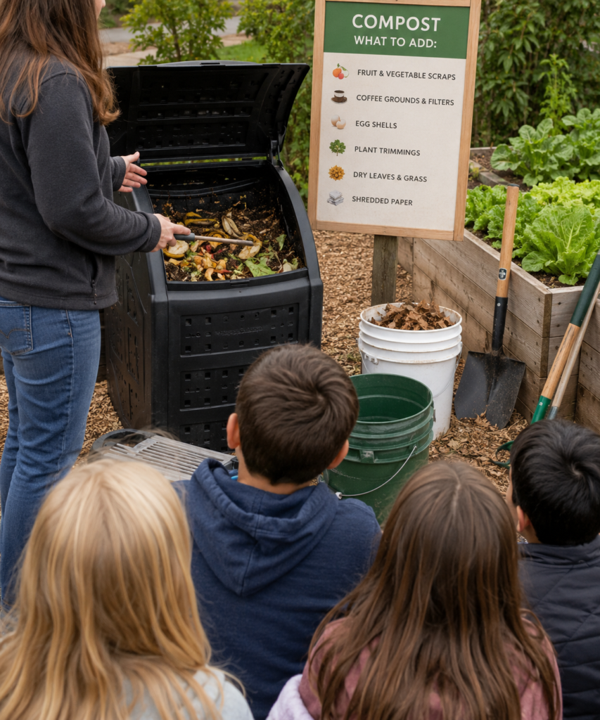 Connect Composting Lessons With a Working School Garden Connect Composting Lessons With a Working School Garden
