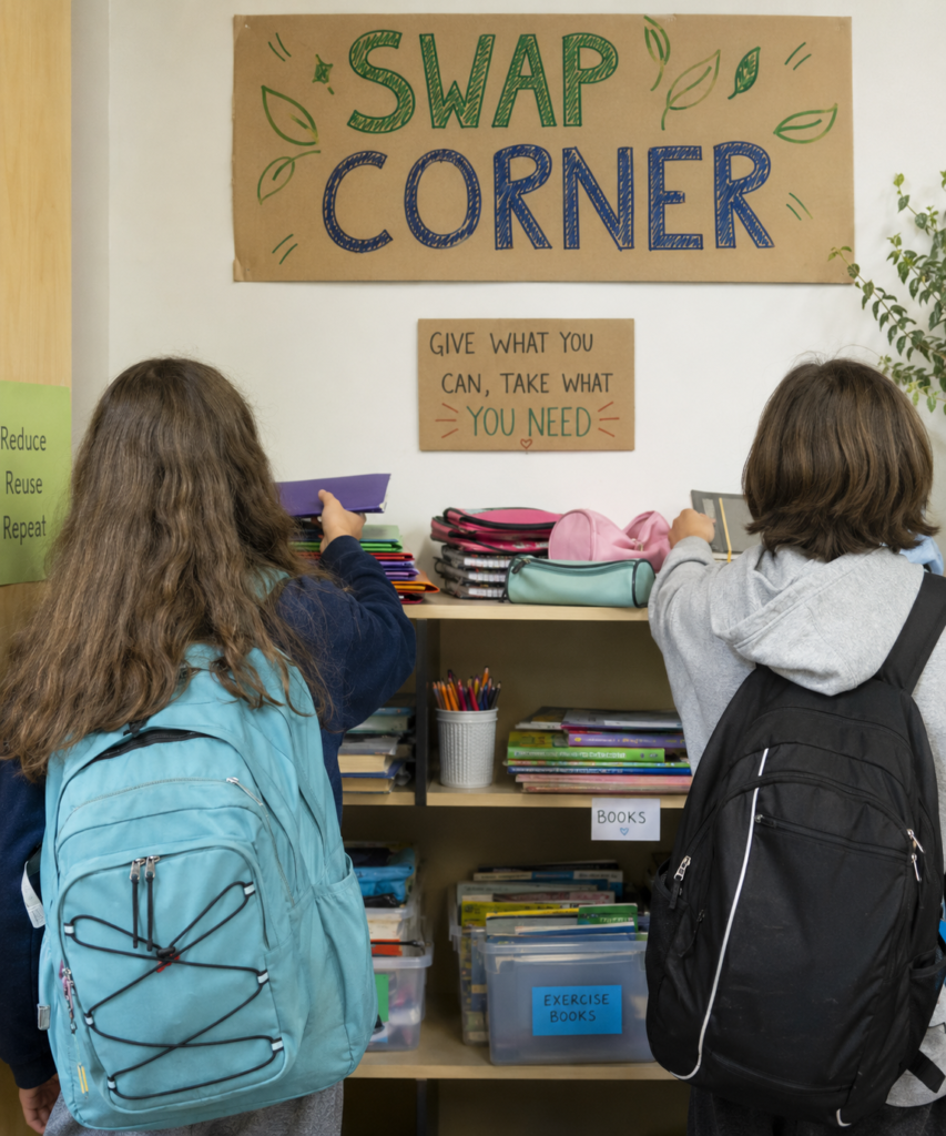 Create a Swap Corner for Books, Folders, and School Supplies Create a Swap Corner for Books, Folders, and School Supplies