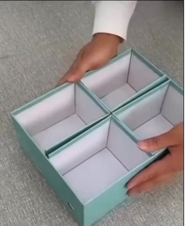 Cut Two Shoeboxes Into Custom Drawer Dividers
