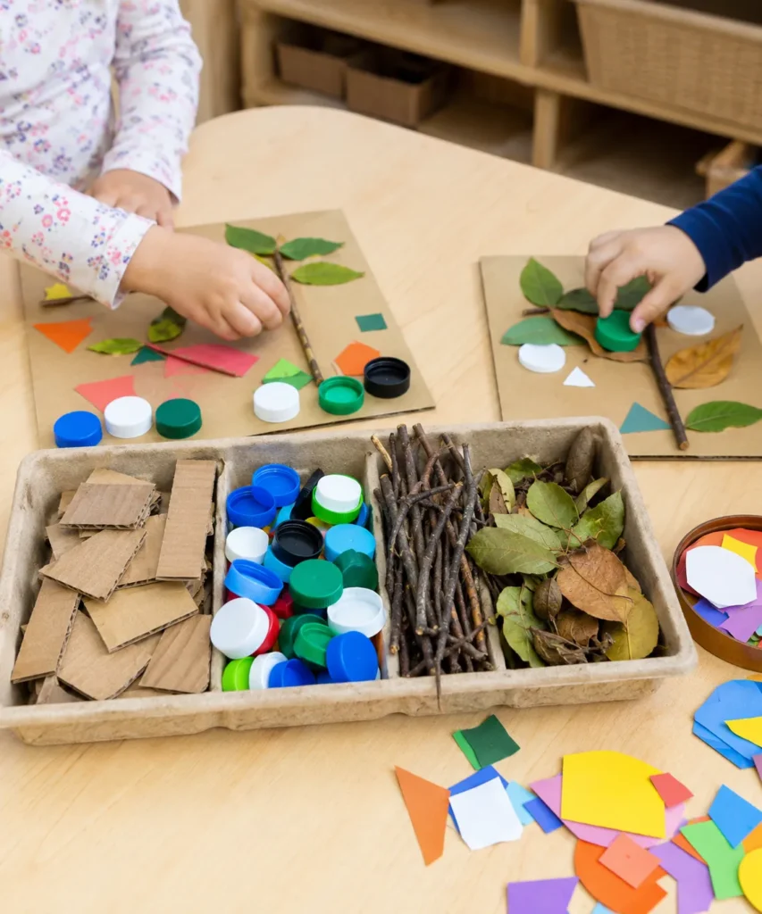Explore Nature Art With a Recycled Collage Tray