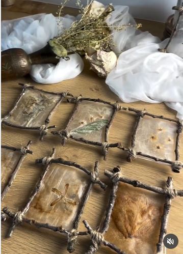 Frame Tiny Photographs Inside Dried Tea Bags