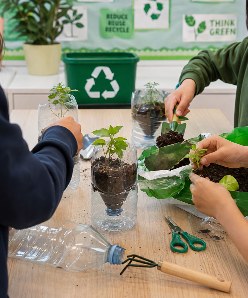 Grow Seedlings in Reused Plastic Bottle Planters Grow Seedlings in Reused Plastic Bottle Planters
