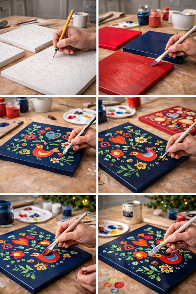How to Paint Scandinavian Folk Art