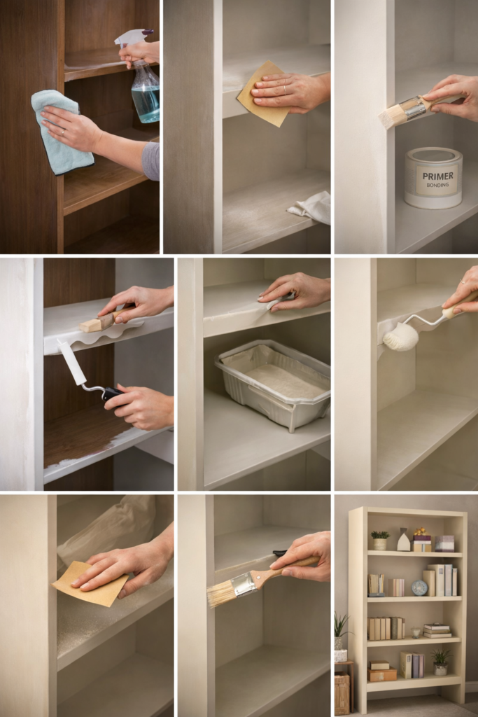 How to Paint a Laminate Bookcase