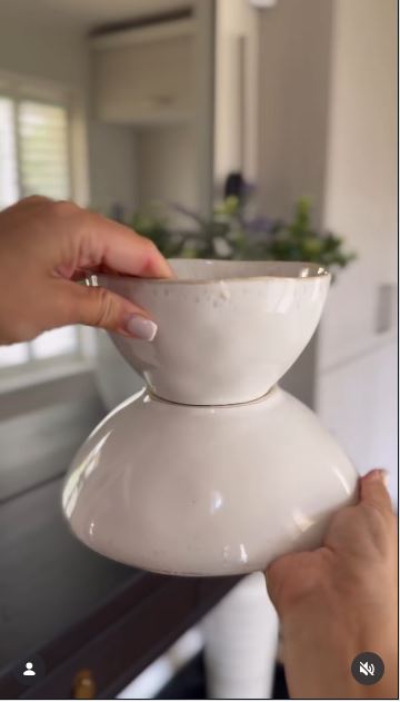 Make a Raised Display Stand With a Crystal Bowl and Plate