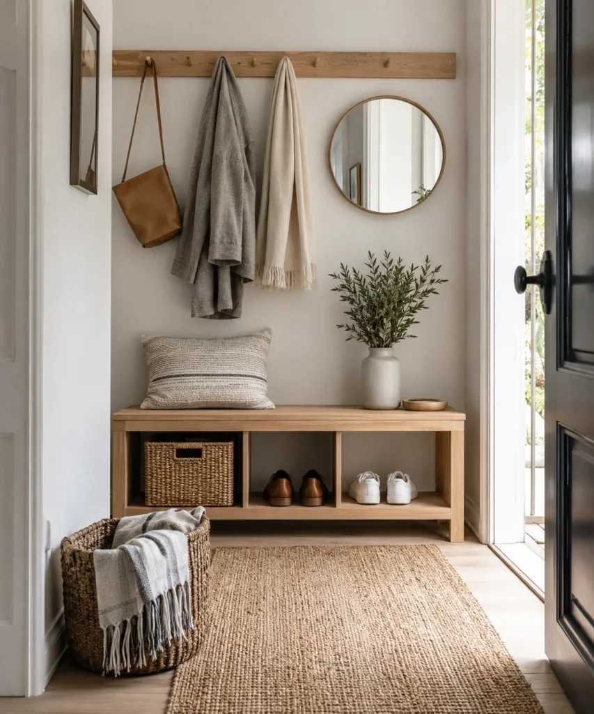 Make a Scandinavian Entryway Feel Calm, Tidy, and Welcoming
