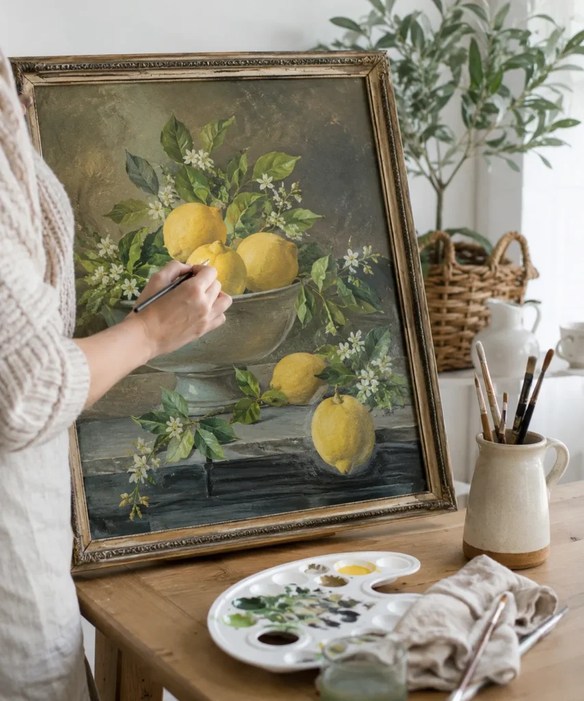 Refresh a Fruit Still Life With Brighter Lemons and Leaves