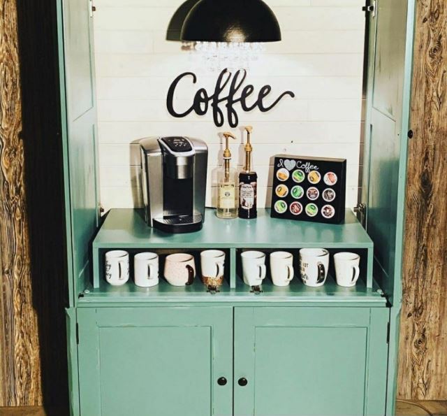 Turn a Television Armoire Into a Coffee Station Turn a Television Armoire Into a Coffee Station