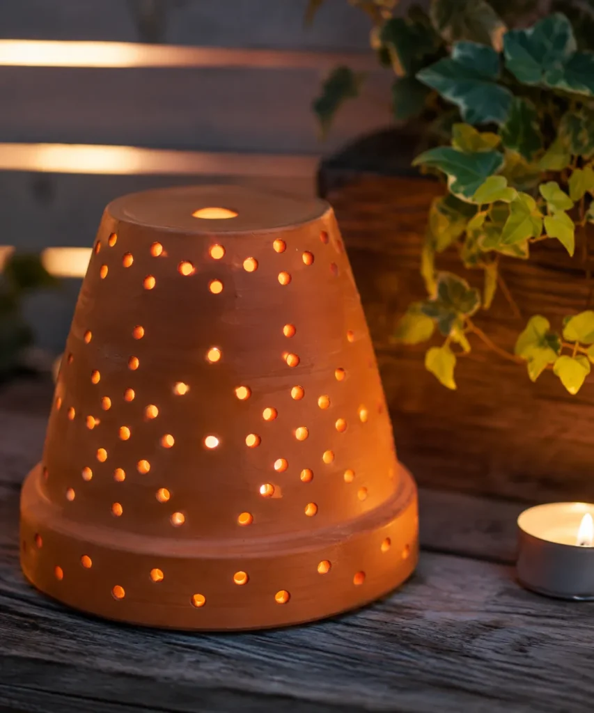 Turn an Inverted Terracotta Pot Into a Candle Lantern Turn an Inverted Terracotta Pot Into a Candle Lantern