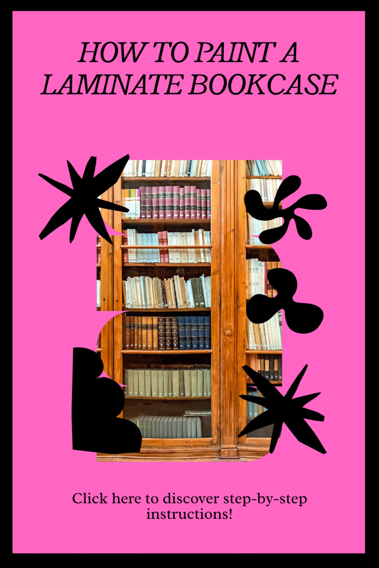 how to paint a laminate bookcase