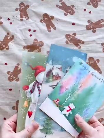 Cut Decorative Card Fronts Into Gift Tags