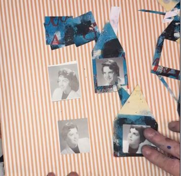 Frame Vintage Yearbook Portraits Inside Mini Paper Houses
