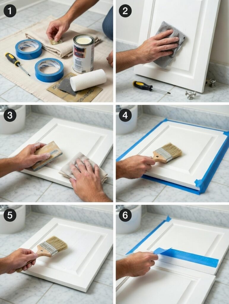 How to Paint Bathroom Cabinets