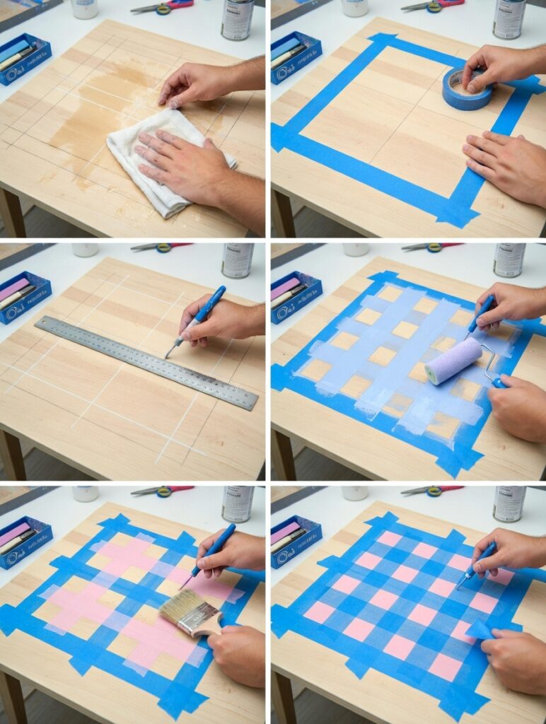 How to Paint a Gingham Pattern