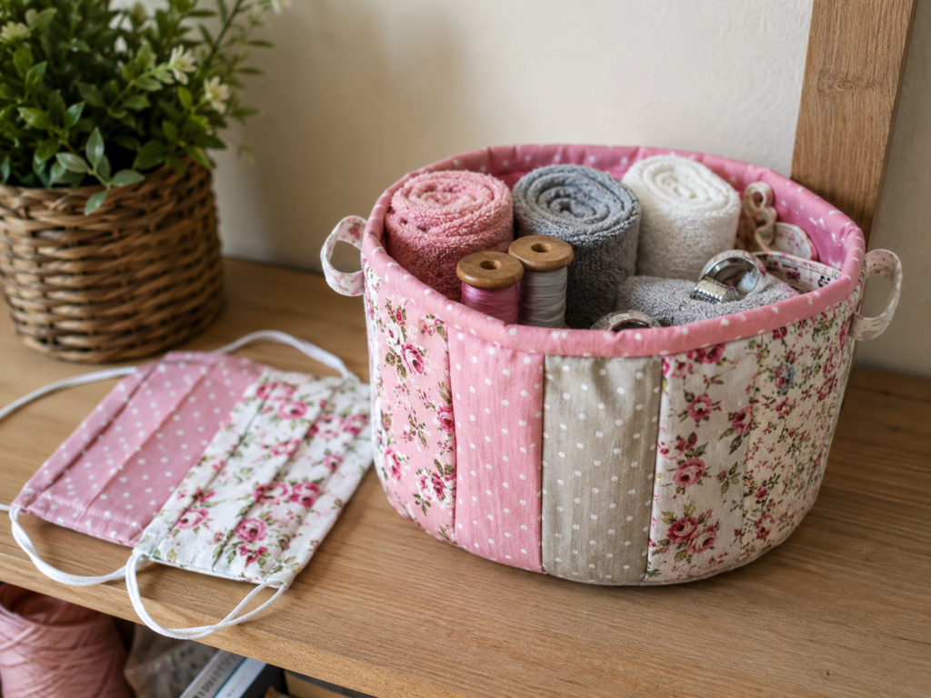 Join Several Masks Into a Soft Storage Basket Join Several Masks Into a Soft Storage Basket