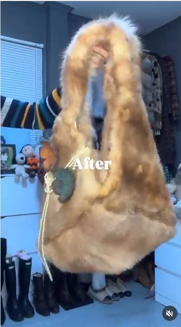 Transform Strong Fur Panels Into a Handbag After Transform Strong Fur Panels Into a Handbag After