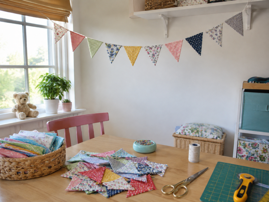 Turn Bright Scraps Into Fabric Bunting Turn Bright Scraps Into Fabric Bunting