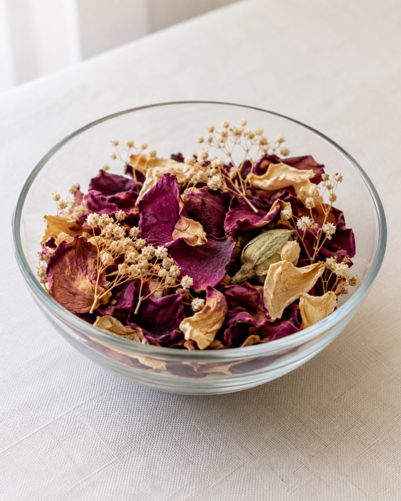 Turn Loose Bouquet Petals Into a Simple Potpourri Bowl