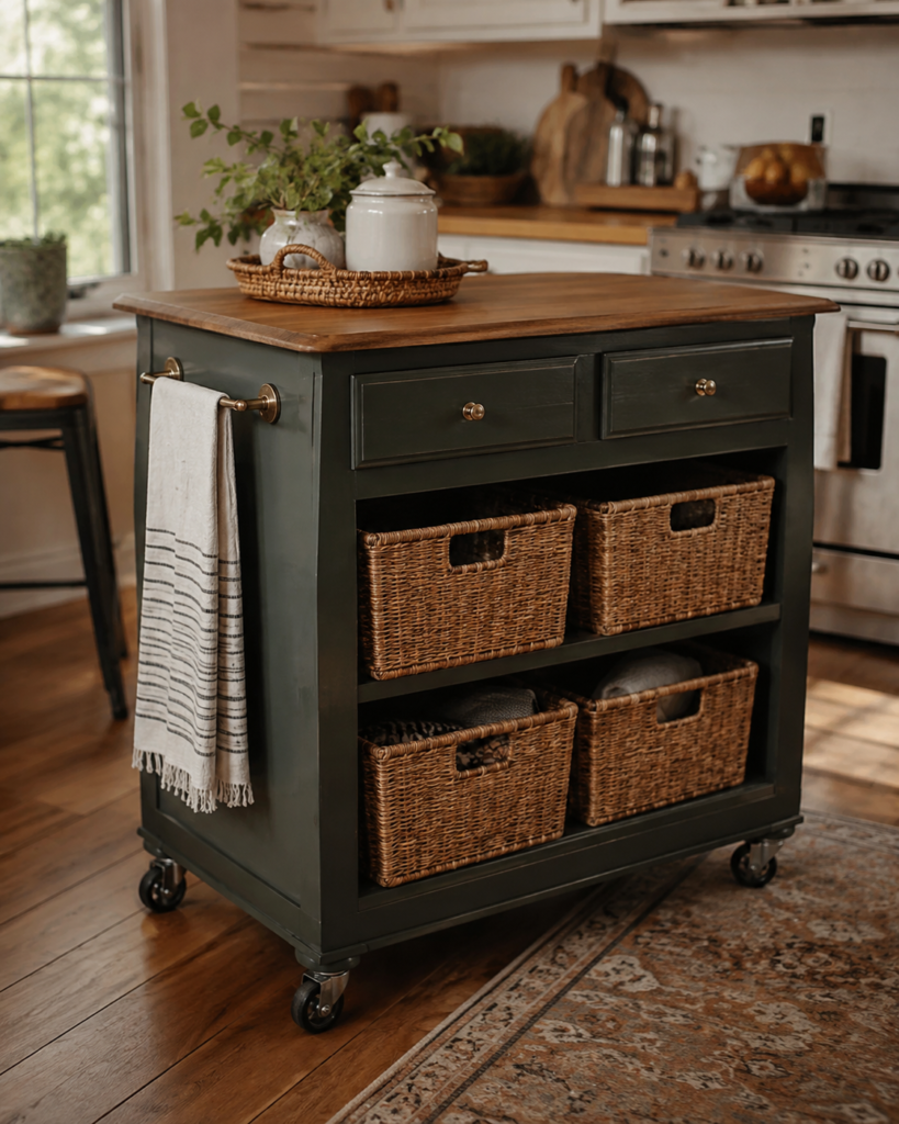 Turn a Bedroom Dresser Into a Rolling Kitchen Island Turn a Bedroom Dresser Into a Rolling Kitchen Island