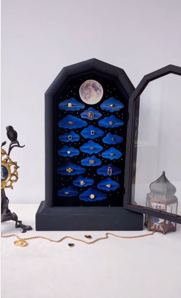 Turn a Tall Box into a Celestial Jewelry Display Turn a Tall Box into a Celestial Jewelry Display