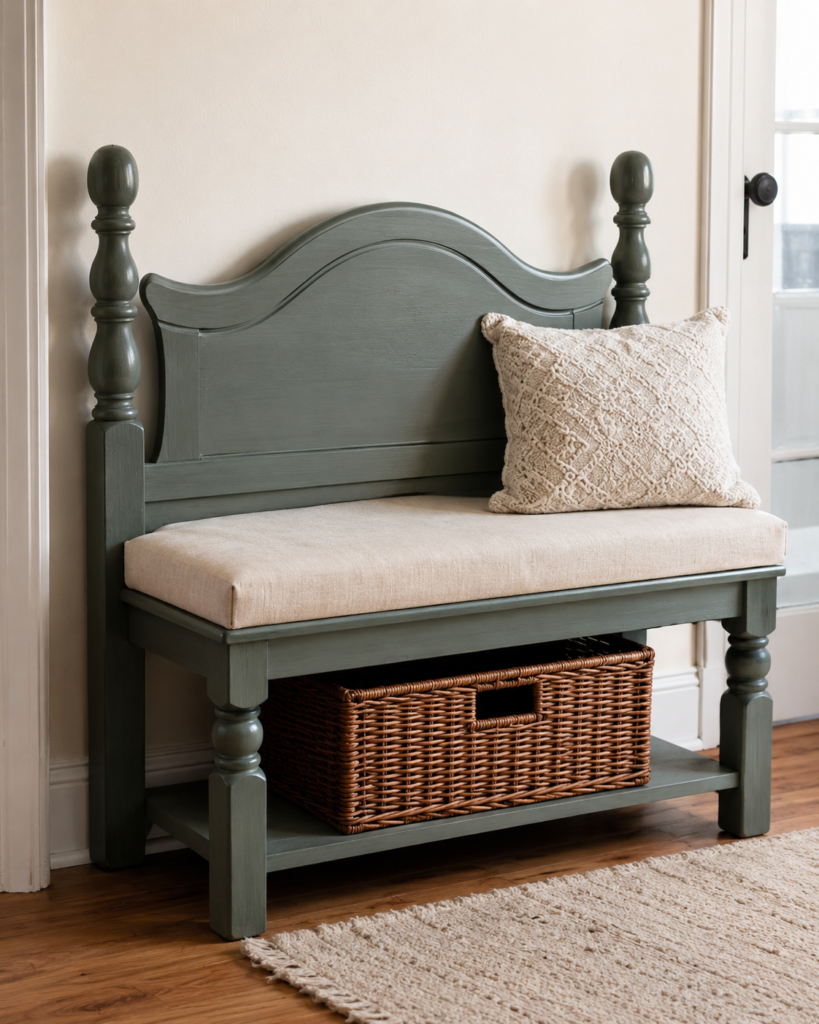 Turn an Old Headboard Into an Entryway Storage Bench Turn an Old Headboard Into an Entryway Storage Bench
