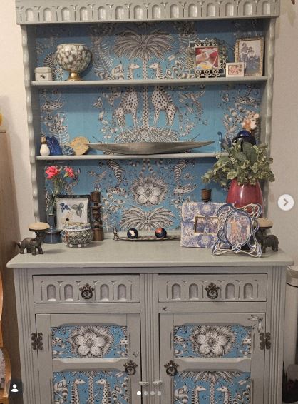 Add Botanical Decoupage to a Mint-Green Chest