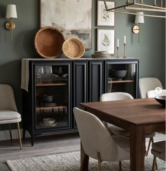 Convert a Vintage Buffet into a Black Glass-Front Display Cabinet Convert a Vintage Buffet into a Black Glass-Front Display Cabinet