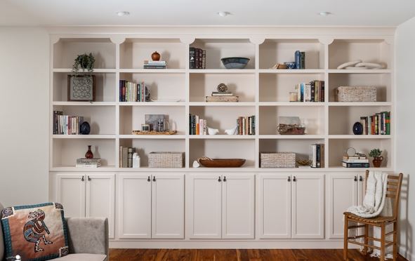 Join Several Laminate Bookcases into One Wall-to-Wall Unit Join Several Laminate Bookcases into One Wall-to-Wall Unit