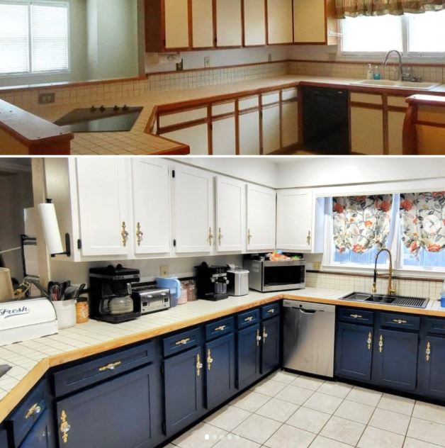Repaint Laminate Doors With Contrasting Wood Trim