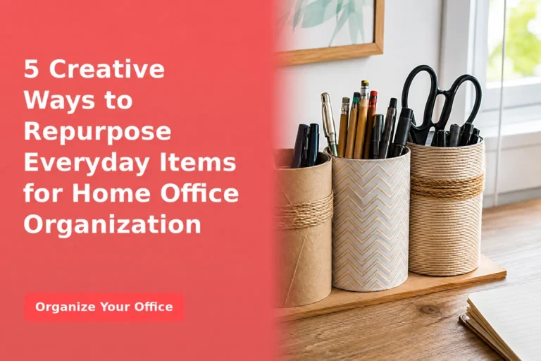 5 Creative Ways to Repurpose Everyday Items for Home Office Organization