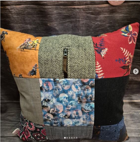 Combine Several Shirts Into a Patchwork Pillow Combine Several Shirts Into a Patchwork Pillow
